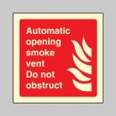 Automatic Opening Smoke Vent - Do Not Obstruct