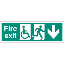 Disabled Fire Exit - Arrow Down