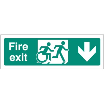 Inclusive Disabled Fire Exit Design - Arrow Down