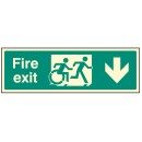 Inclusive Disabled Fire Exit Design - Arrow Down