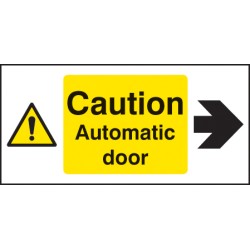 Caution - Automatic Door Right