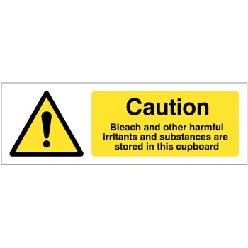 Caution - Bleach and Other Harmful Irritants in this Cupboard