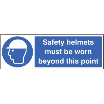 Safety Helmets Must be Worn Beyond this Point