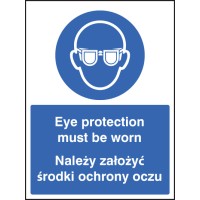 Eye Protection Must be Worn (English / Polish)