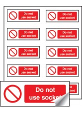 10 x Do Not Use Socket Labels - 40 x 18mm