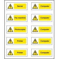 Office Labels (Various Machinery) (Sheet of 10)