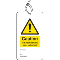 Lockout Tag - Caution - this Machinery Has Been Locked Out (Pack of 10)