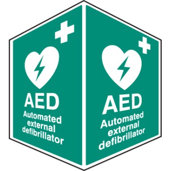 AED Emergency Defibrillator - Projecting Sign