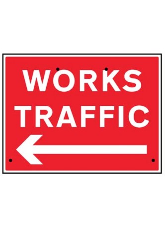 Re-Flex Sign - Works Traffic Arrow Left