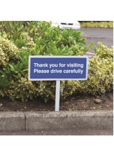Verge Sign - Thank you for Visiting - Please Drive Carefully