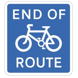 End of Cycle Route - Class R2 - Permanent