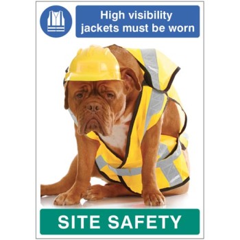 High Visibility jackets must be Worn - Dog - Poster