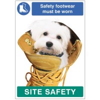 Safety Footwear must be Worn - Dog - Poster