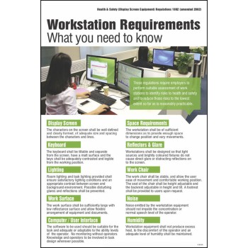 Display Screen Equipment Regulations 1992 - Poster