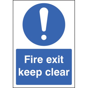 A4 - Fire Exit Keep Clear