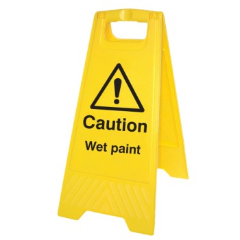 Caution - Wet Paint - Self Standing Floor Sign