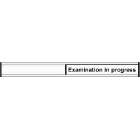 Examination in Progress Door Slider