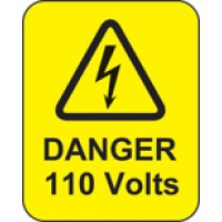 Danger - 110 Volts Labels