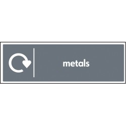 Metals - WRAP Recycling Sign