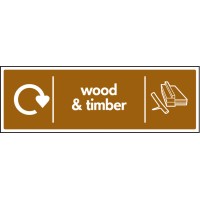 Wood & Timber - WRAP Recycling Sign