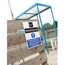 Smoking Area - Keep Area Tidy and Discard All Ends in Bins